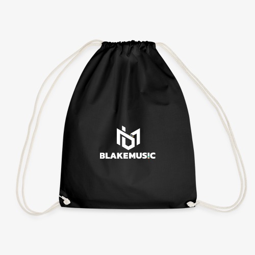 blAkeMusic Logo White - Drawstring Bag