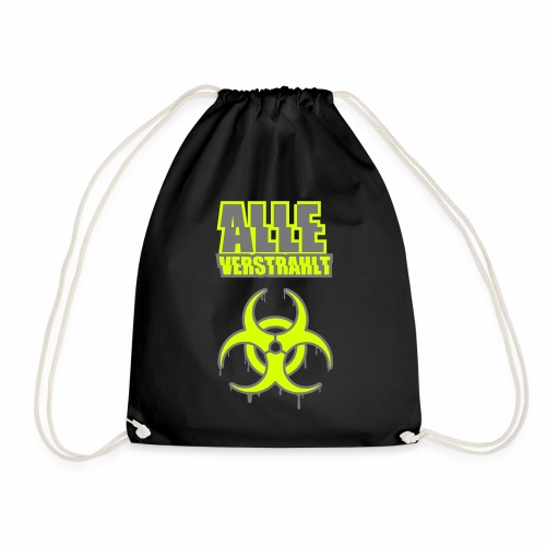 Alle verstrahlt Biohazard Symbol Rave Techno Fun - Drawstring Bag