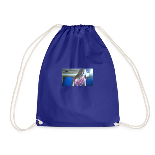 purple happy merch - Drawstring Bag