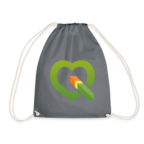 QGIS heart logo - Drawstring Bag