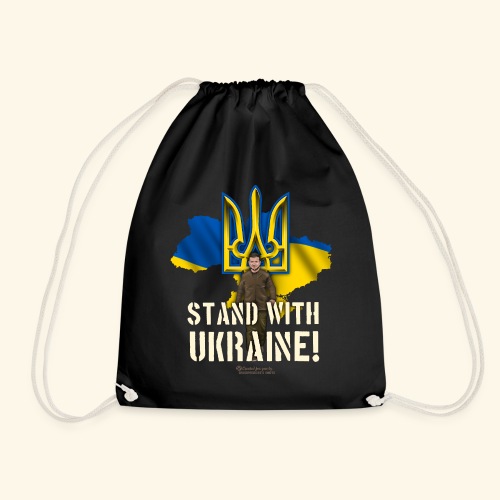 Ukraine Dreizack Selenskyj Stand with Ukraine - Turnbeutel