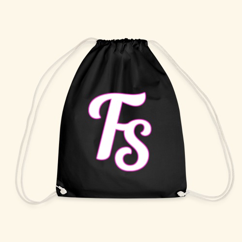 fs logo met een roze out line - Gymtas