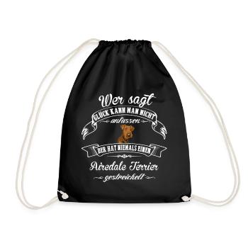 Airedale Terrier Bonheur - Sac de sport léger - noir - Devant
