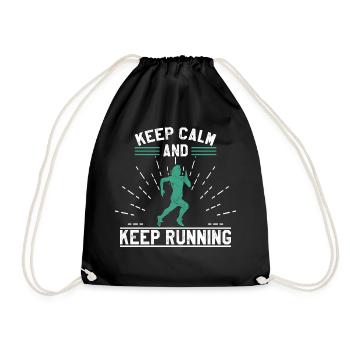 marathon - Drawstring Bag - black - Front
