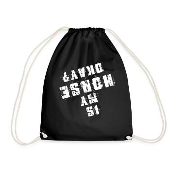 Horsepire Est-ce que mon cheval va bien? - Sac de sport léger - noir - Devant