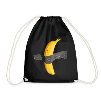 Art de la banane scotché - Sac de sport léger - noir - Devant