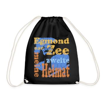 Egmond aan Zee - Turnbeutel - Schwarz - Vorne