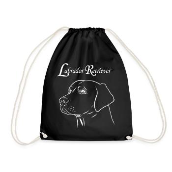 Labrador Retriever Portrait - Drawstring Bag - black - Front