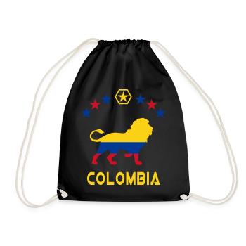 Conception / idée cadeau de lion de Colombie - Sac de sport léger - noir - Devant