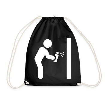 Graffiti Sprayer - Drawstring Bag - black - Front