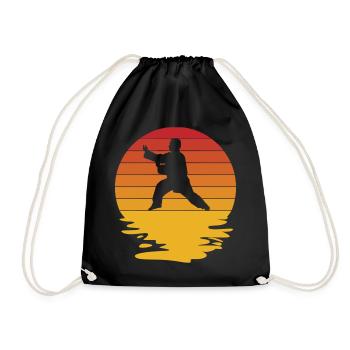Tai Chi Martial Arts Meditation Self-Defense - Drawstring Bag - black - Front