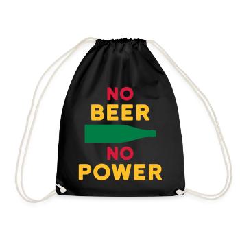 Pas de bière pas d’alimentation (bouteille de bière) - Sac de sport léger - noir - Devant