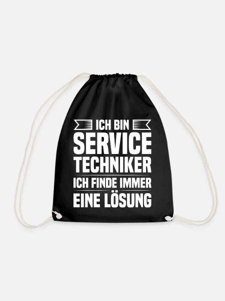 Servicetechniker Support Lösung Spruch Service - Turnbeutel - Schwarz