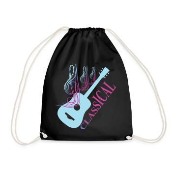 Classical Guitar Music - Drawstring Bag - black - Front