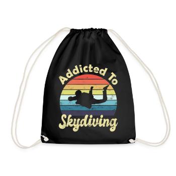Skydiving Skydivers - Drawstring Bag - black - Front