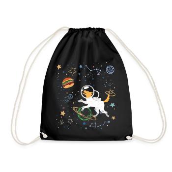 Explorateur de l’espace avec l’astronaute Fox - Sac de sport léger - noir - Devant