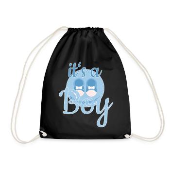 Cadeau Bébé Garçon - Sac de sport léger - noir - Devant