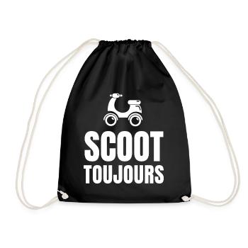 scooter, faire du scooter - Sac de sport léger - noir - Devant