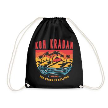 Conception de la plage de Koh Kradan en Thaïlande - Sac de sport léger - noir - Devant