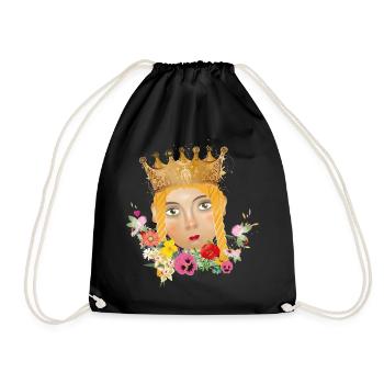 The Beautiful Princess as Puppets Theater Portrait - Drawstring Bag - black - Front