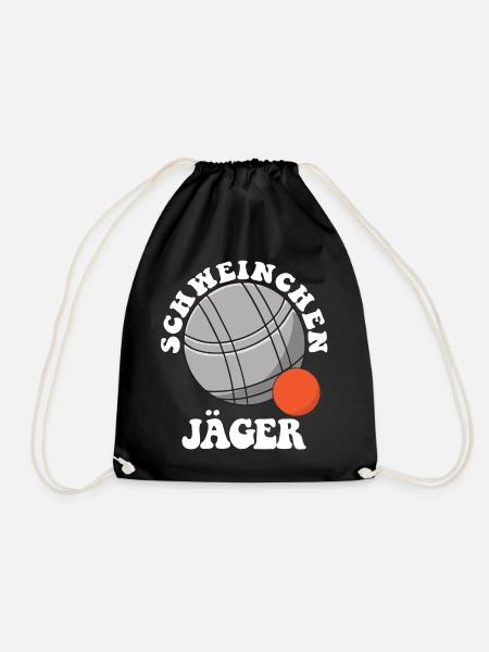 Boule Spruch Kugeln für Bouler Boccia Spiel - Turnbeutel - Schwarz