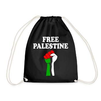 Free palestine - Turnbeutel - Schwarz - Vorne