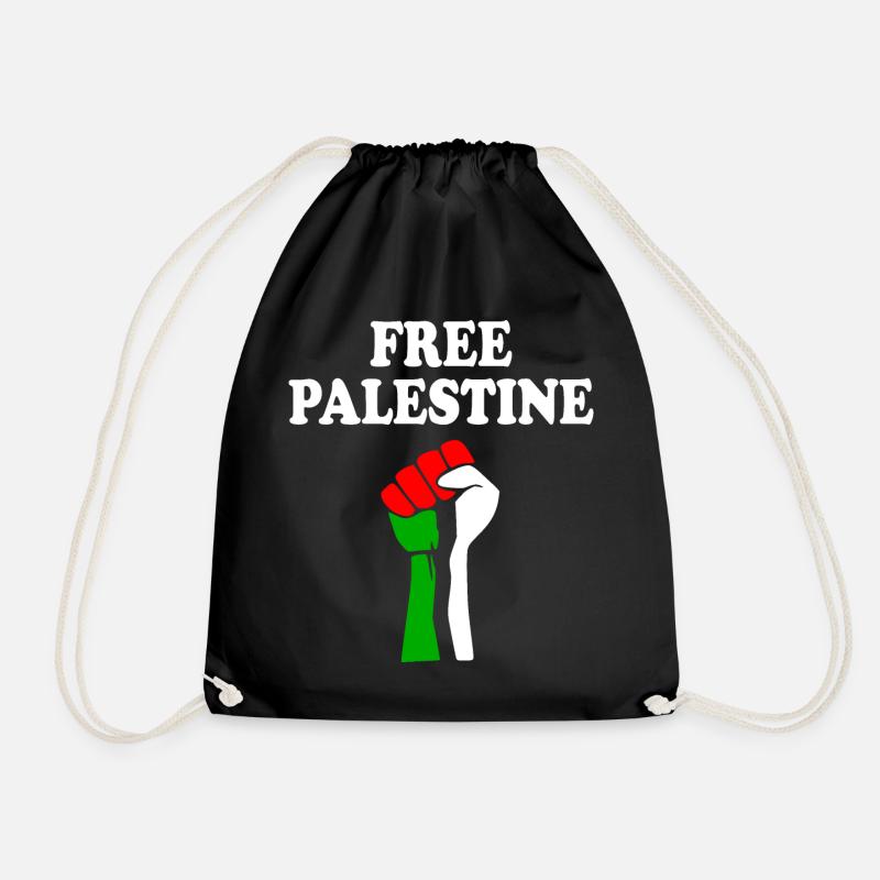 Free palestine - Turnbeutel - Schwarz