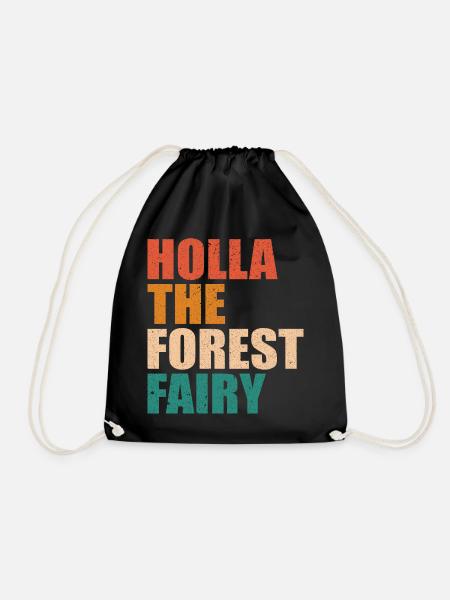 HOLLA THE FOREST FAIRY-Holla die Waldfee Denglisch - Turnbeutel - Schwarz