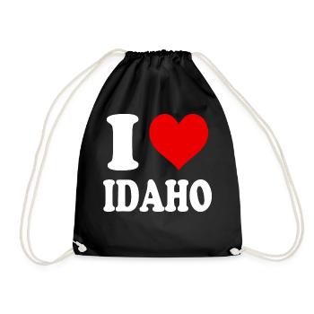 J’aime l’Idaho Coeur Drôle Spirituel - Sac de sport léger - noir - Devant