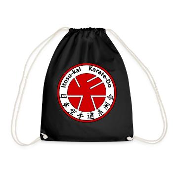 Itosu Kai Karate Martial Arts Dojo Logo Symbol - Drawstring Bag - black - Front