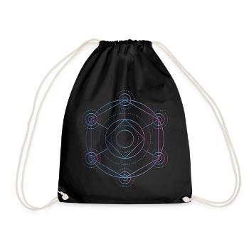 Merkaba - 7 Chakren - Turnbeutel - Schwarz - Vorne