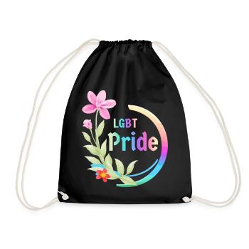 LGBT Stolz - Turnbeutel - Schwarz - Vorne