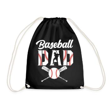 Baseball Papa Emblem T-Shirt - Turnbeutel - Schwarz - Vorne
