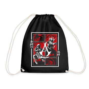 Assassin's Creed Shadows Logo Avec Naoe Et Yasuke - Sac de sport léger - noir - Devant