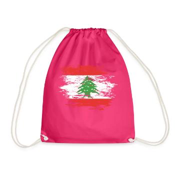 Drapeau du Liban utilisé - Sac de sport léger - fuchsia - Devant