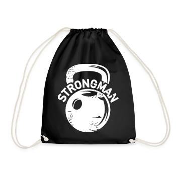 Kettlebell Strongman Fitness Poids Icône Icône - Sac de sport léger - noir - Devant