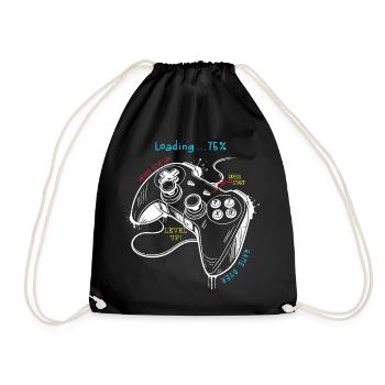 Controller-Kunst im Retro-Gaming-Stil - Turnbeutel - Schwarz - Vorne
