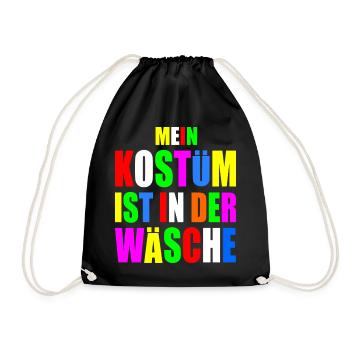 mein kostüm ist in der wäsche - Turnbeutel - Schwarz - Vorne