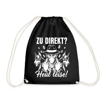 Direkte Ansage - Turnbeutel - Schwarz - Vorne