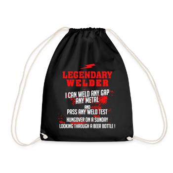 Legendary Welder - Drawstring Bag - black - Front