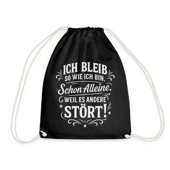 Funny Sarcastic Ironic Sayings - Drawstring Bag - black - Front