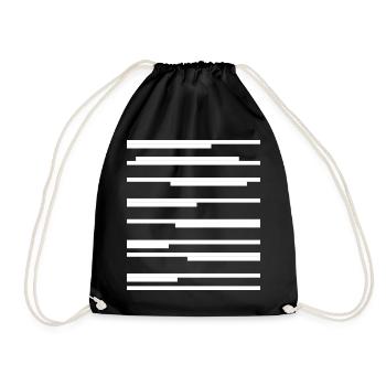 Conception de lignes géométriques - Sac de sport léger - noir - Devant