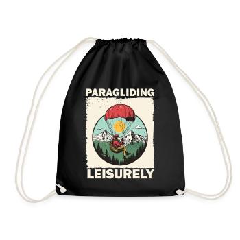 Panneau de promotion de l'aventure en parapente - Sac de sport léger - noir - Devant