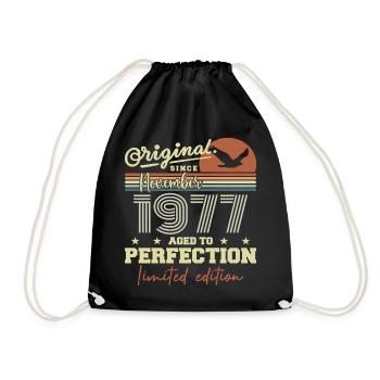 Novembre 1977 Anniversaire 1977 november 1977  - Sac de sport léger - noir - Devant