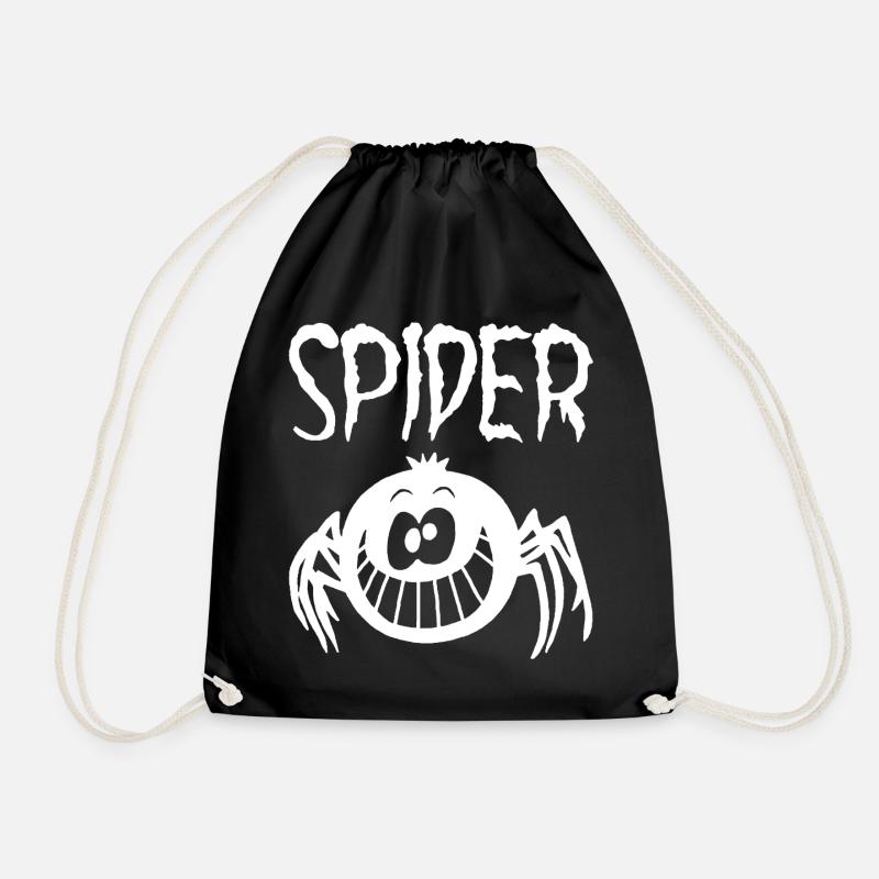 Die lächelnde weiße Spinne - Turnbeutel - Schwarz