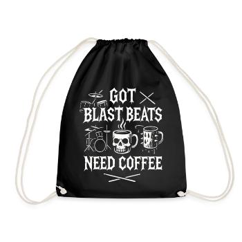 Tasse à café en métal avec tête de mort - Sac de sport léger - noir - Devant