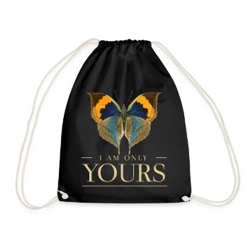 Motif papillon LOVE – Je suis juste à toi - Sac de sport léger - noir - Devant