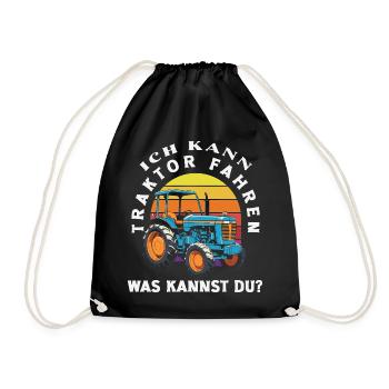 Je peux conduire un tracteur, que pouvez-vous faire ? - Sac de sport léger - noir - Devant