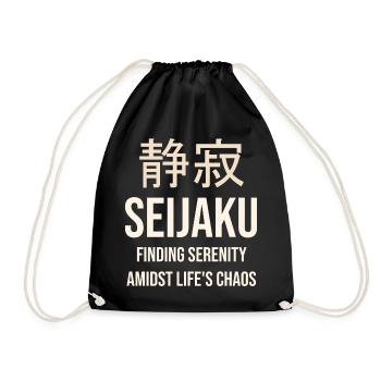 Seijaku Serenity in the Heart of Chaos - Drawstring Bag - black - Front