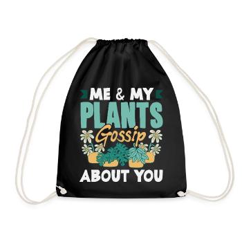 Cadeaux pour les jardins et les amoureux des plantes - Sac de sport léger - noir - Devant